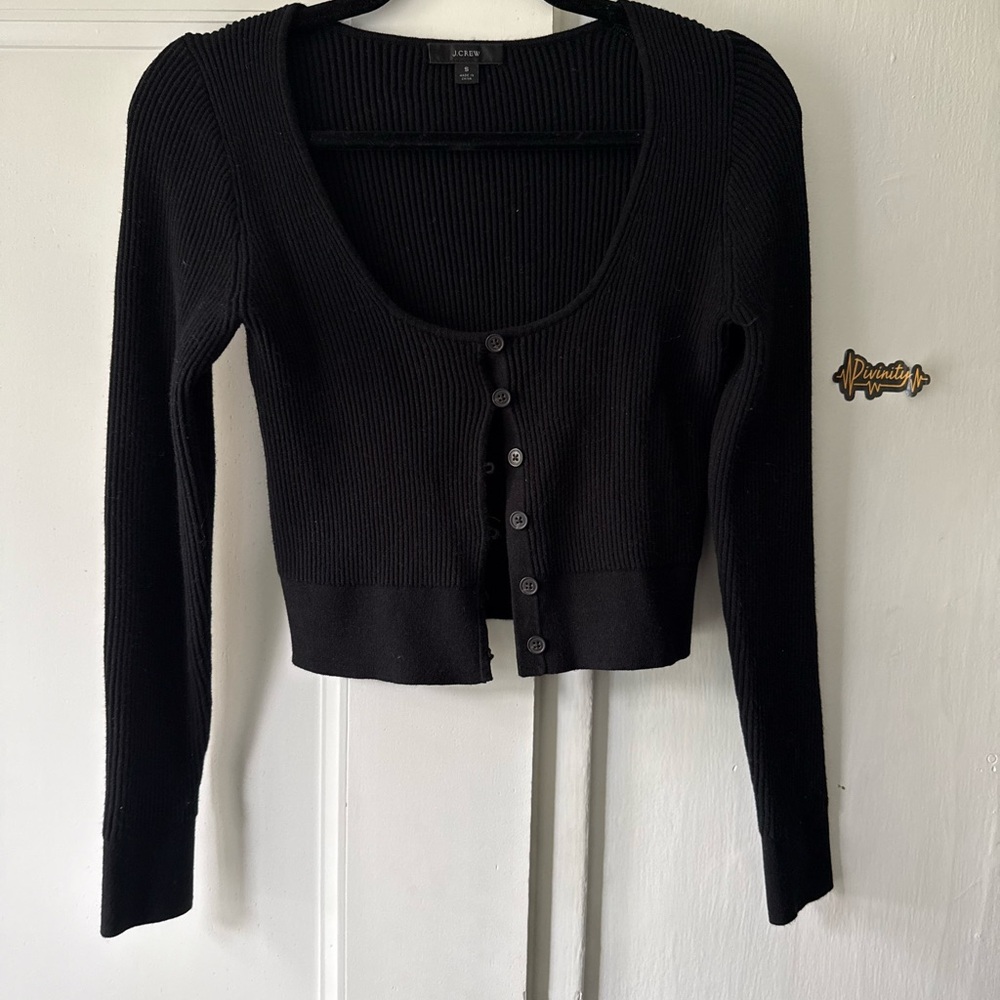 J. Crew Women's Black V-Neck Sweater